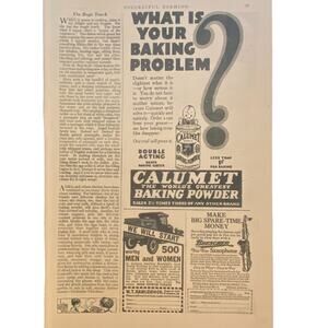 Calumet Baking Powder Company Print Magazine Ad 6 x 5.5 March 1928 Frame Ready
